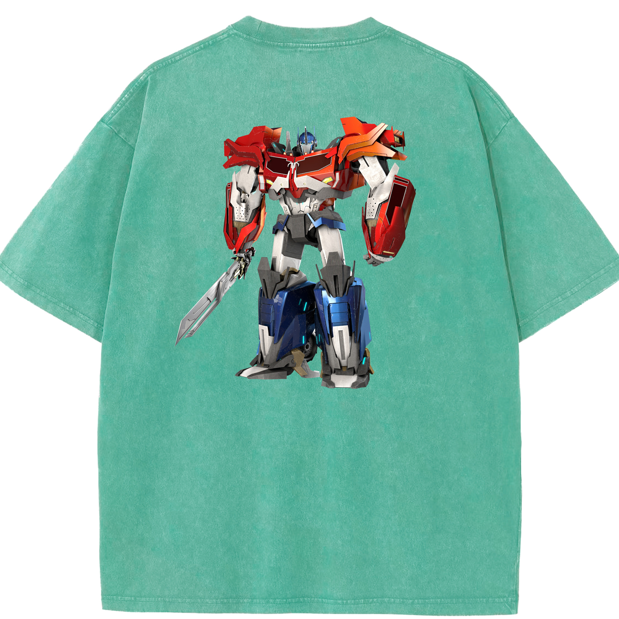 （画像用）  綿100% ヴィンテージ風 半袖Tシャツ（背面プリント）